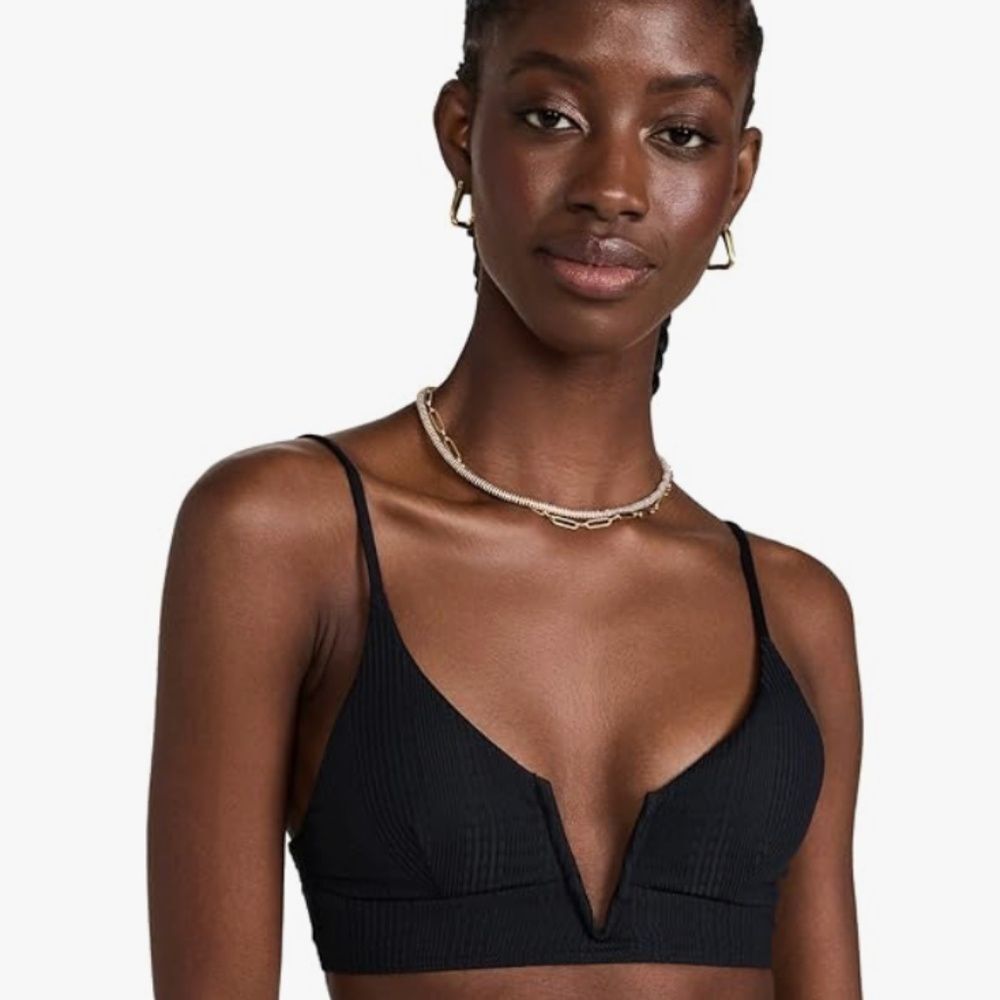 L*SPACE Swim Black Siren Top - XL